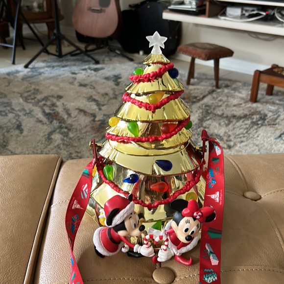 Disney Holiday Disneys 5th Golden Christmas Tree Popcorn Bucket